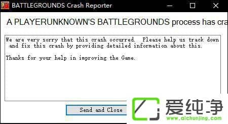 W10\гueBATTLEGROUNDS Crash Reporterôk